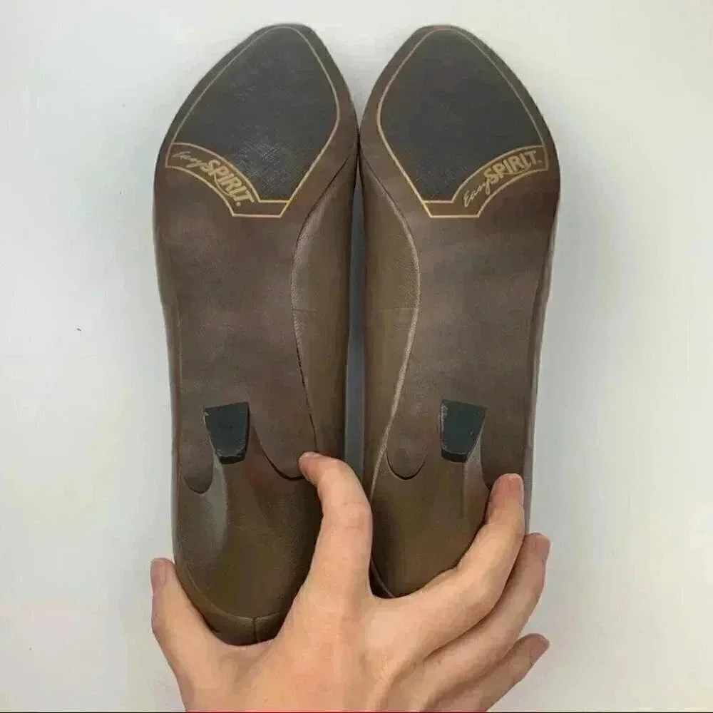Easy spirit womens heels size 11 taupe vintage 80s career
